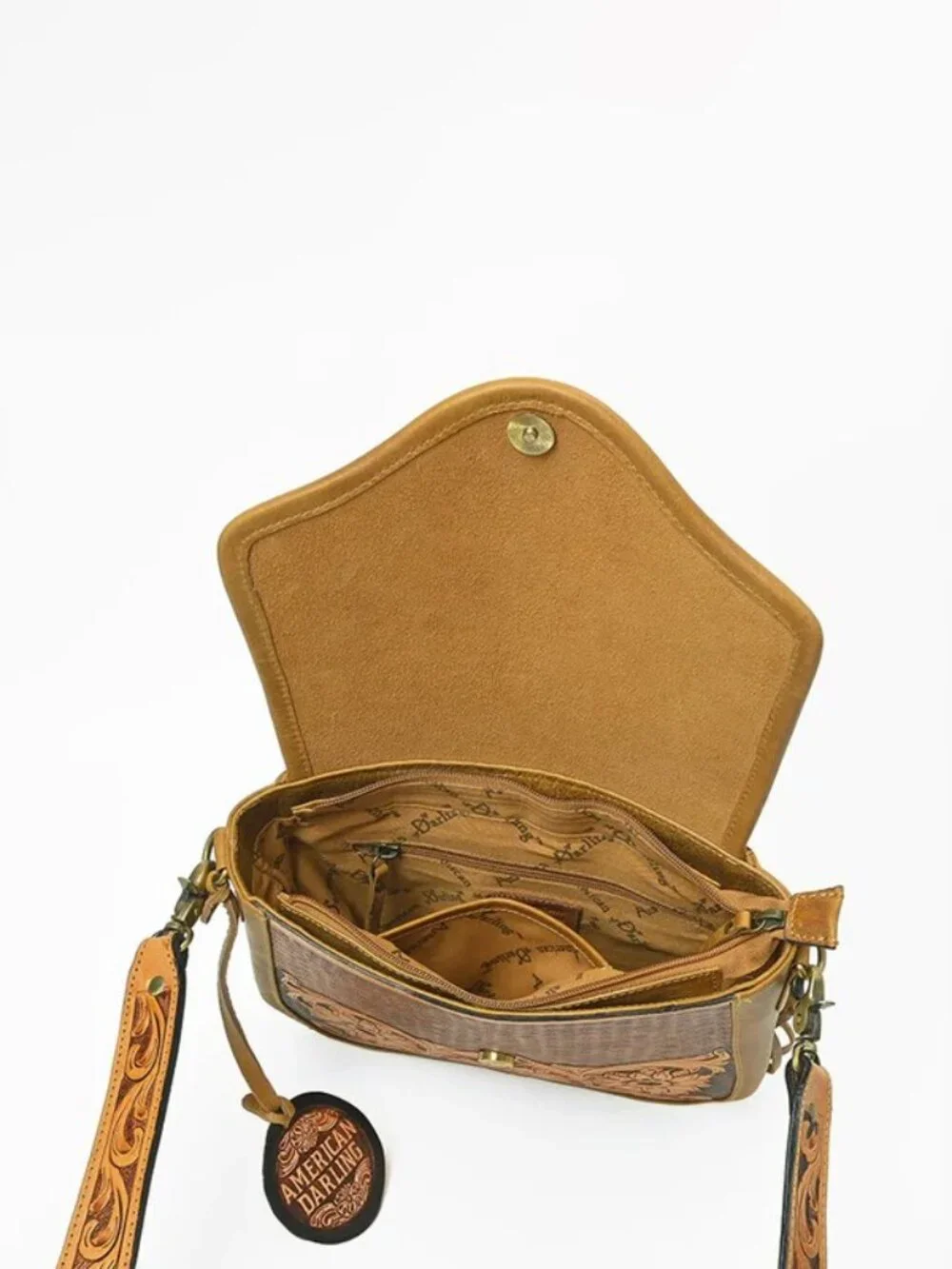 American Darling Sunflower Fringe Crossbody Bag